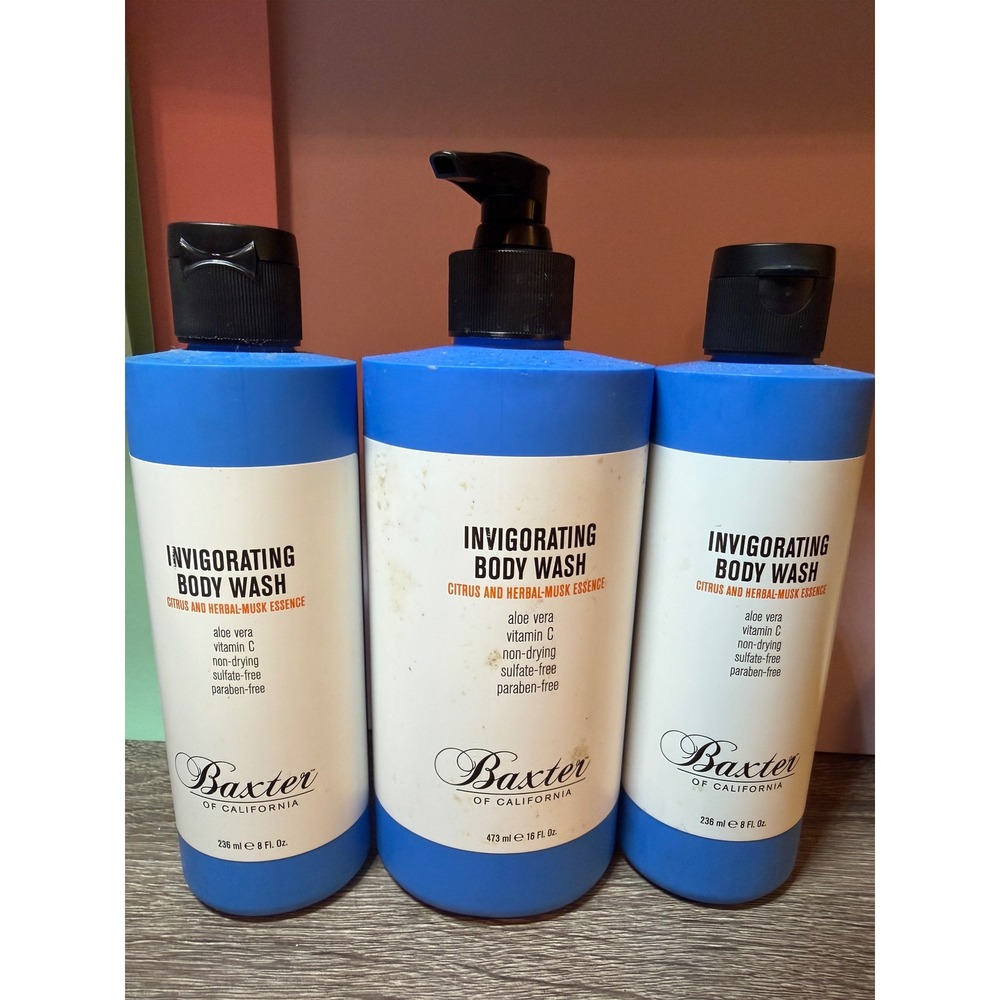 Baxter of California Invigorating Body Wash Citrus‎ Herbal Musk men's care set